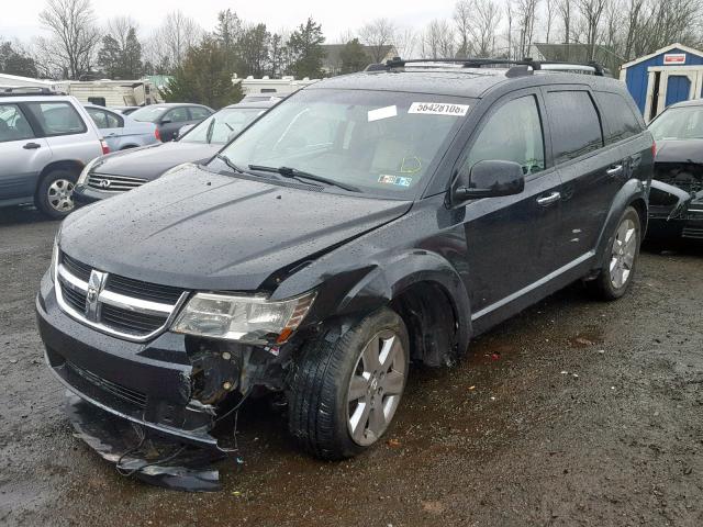 3D4GH67V99T205430 - 2009 DODGE JOURNEY R/ BLACK photo 2