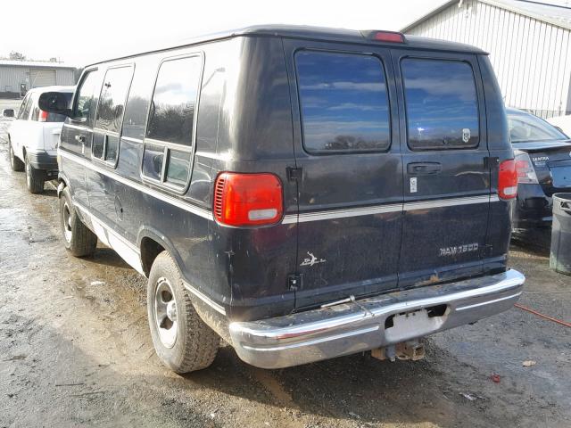 2B6HB11X12K112830 - 2002 DODGE RAM VAN B1 BLACK photo 3