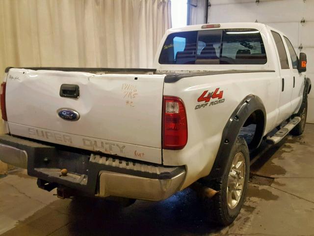 1FTWW31Y58ED59616 - 2008 FORD F350 SRW S WHITE photo 4