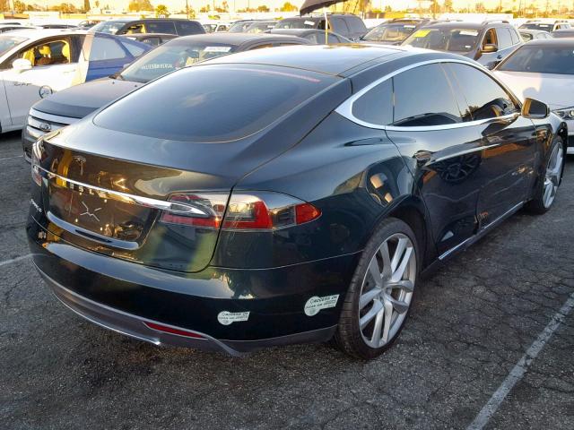 5YJSA1DN5CFP01334 - 2012 TESLA MODEL S GREEN photo 4