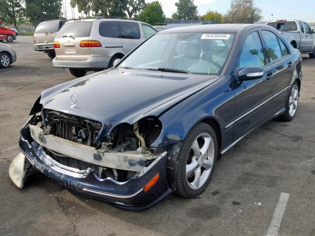 WDBRF40J15F617013 - 2005 MERCEDES-BENZ C 230K SPO BLUE photo 2