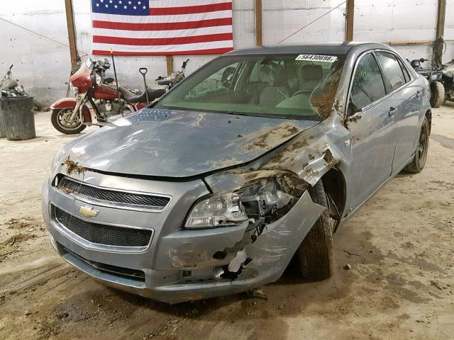 1G1ZG57B984294471 - 2008 CHEVROLET MALIBU LS Сұр фото 2