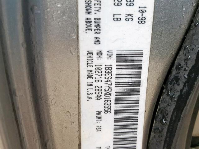 1B3ES47Y5XD163556 - 1999 DODGE NEON HIGHL SILVER photo 10