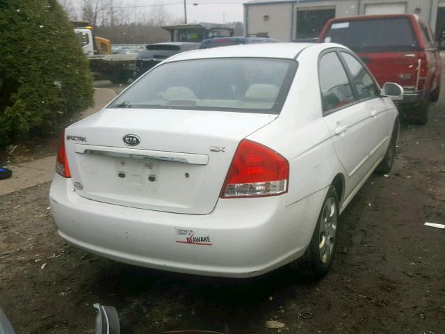 KNAFE222995597488 - 2009 KIA SPECTRA EX WHITE photo 4