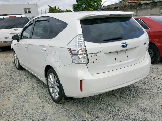 JTDZN3EU1E3306684 - 2014 TOYOTA PRIUS V WHITE photo 3