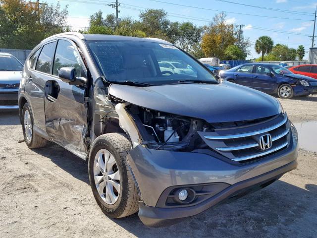 2HKRM3H77EH557447 - 2014 HONDA CR-V EXL GRAY photo 1