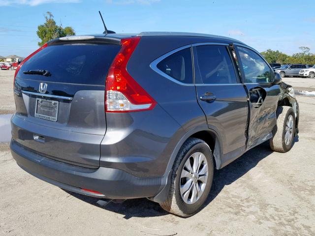 2HKRM3H77EH557447 - 2014 HONDA CR-V EXL GRAY photo 4