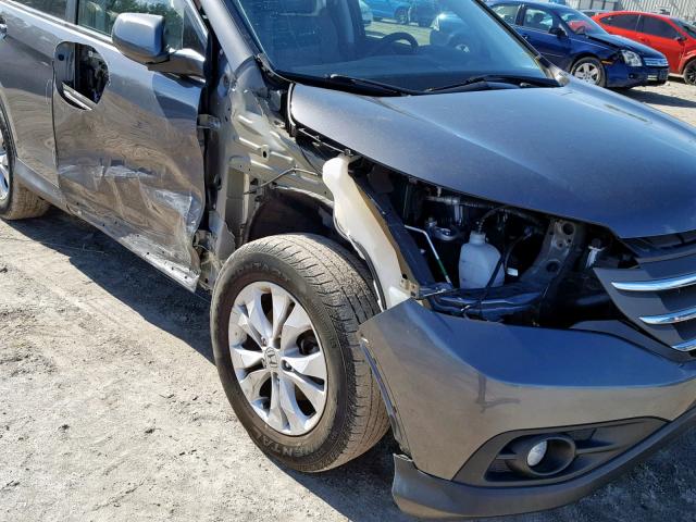 2HKRM3H77EH557447 - 2014 HONDA CR-V EXL GRAY photo 9