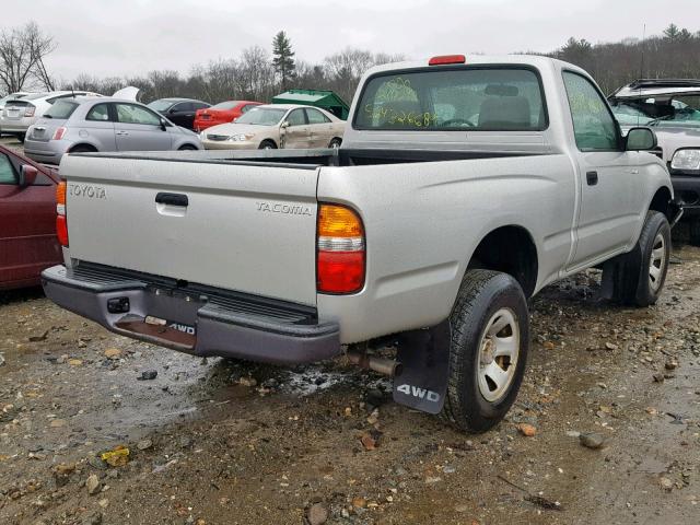 5TEPM62N94Z426161 - 2004 TOYOTA TACOMA SILVER photo 4