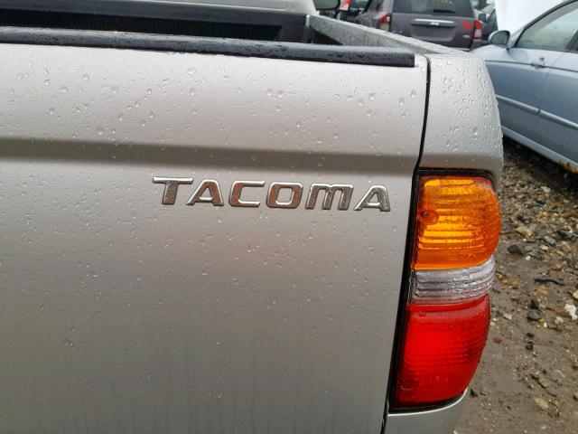 5TEPM62N94Z426161 - 2004 TOYOTA TACOMA SILVER photo 9