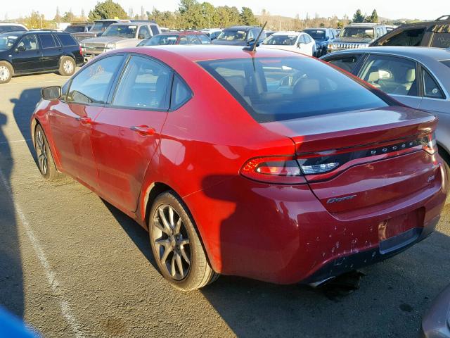 1C3CDFBB0ED860102 - 2014 DODGE DART SXT RED photo 3