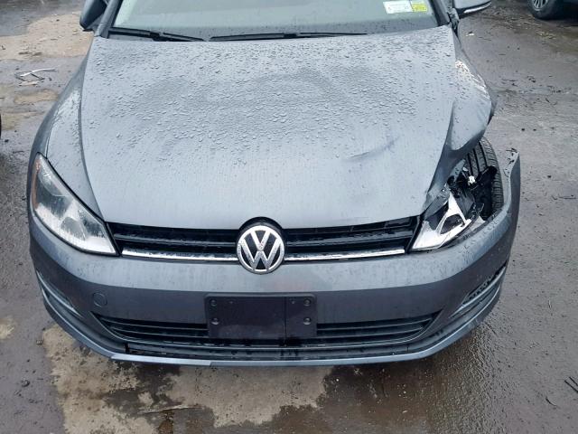 3VWRA7AU8FM062859 - 2015 VOLKSWAGEN GOLF TDI GRAY photo 7