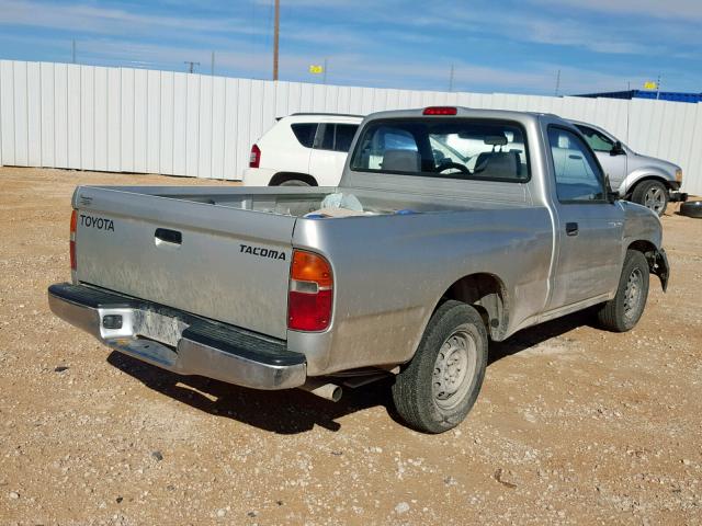 4TANL42N4YZ573323 - 2000 TOYOTA TACOMA SILVER photo 4