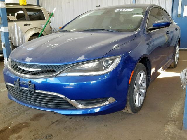 1C3CCCAB8FN712939 - 2015 CHRYSLER 200 LIMITE BLUE photo 2