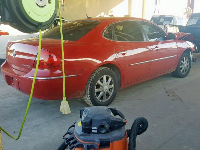 2G4WD582981133708 - 2008 BUICK LACROSSE C RED photo 4