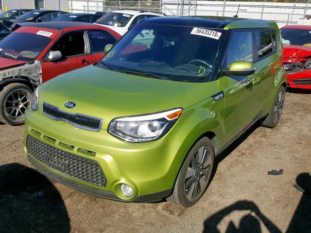 KNDJX3A53F7766977 - 2015 KIA SOUL ! GREEN photo 2