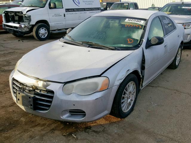 1C3EL46XX4N281911 - 2004 CHRYSLER SEBRING LX SILVER photo 2