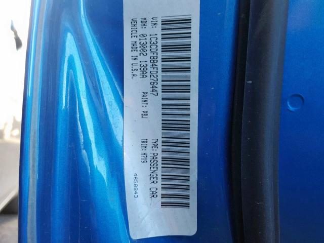 1C3CDFBB4FD276447 - 2015 DODGE DART SXT BLUE photo 10