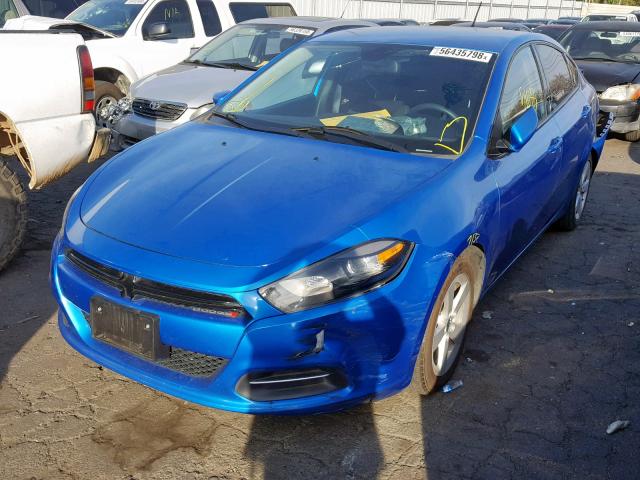 1C3CDFBB4FD276447 - 2015 DODGE DART SXT BLUE photo 2