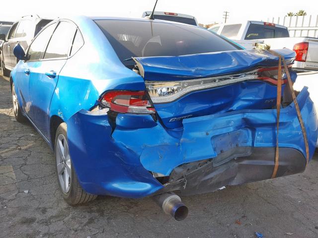 1C3CDFBB4FD276447 - 2015 DODGE DART SXT BLUE photo 3