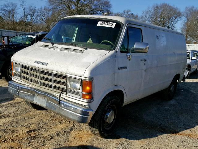 2B7HB21X5NK164967 - 1992 DODGE RAM VAN B2 WHITE photo 2