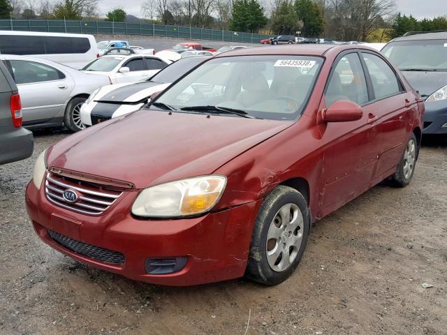 KNAFE121475420328 - 2007 KIA SPECTRA EX RED photo 2