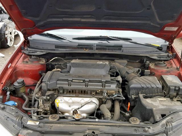 KNAFE121475420328 - 2007 KIA SPECTRA EX RED photo 7