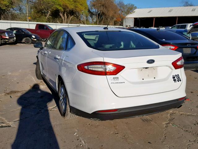 3FA6P0G76FR113359 - 2015 FORD FUSION S WHITE photo 3