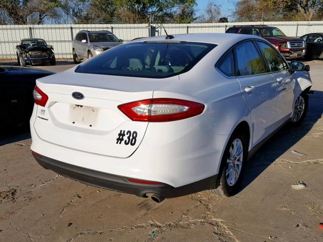 3FA6P0G76FR113359 - 2015 FORD FUSION S WHITE photo 4