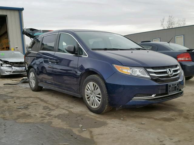 5FNRL5H2XFB034474 - 2015 HONDA ODYSSEY LX BLUE photo 1