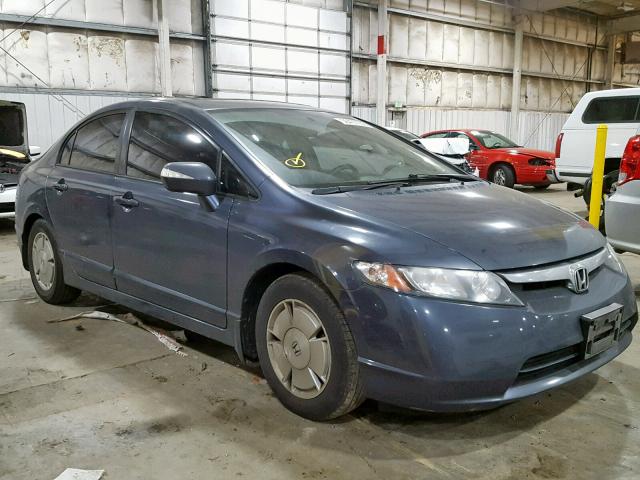 JHMFA36298S021803 - 2008 HONDA CIVIC HYBR BLUE photo 1