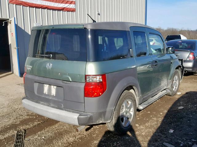 5J6YH18503L016407 - 2003 HONDA ELEMENT EX GREEN photo 4