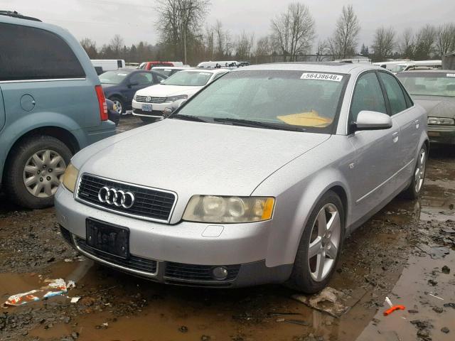 WAULT68E02A137019 - 2002 AUDI A4 3.0 QUA SILVER photo 2