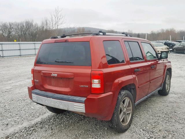 1J8FF48W07D377979 - 2007 JEEP PATRIOT LI RED photo 4