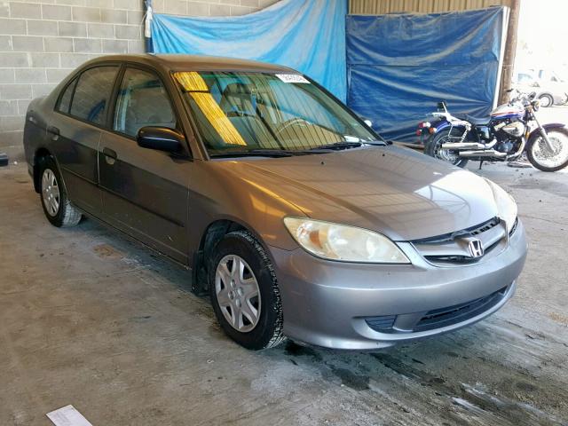 1HGES16335L022119 - 2005 HONDA CIVIC DX V GRAY photo 1