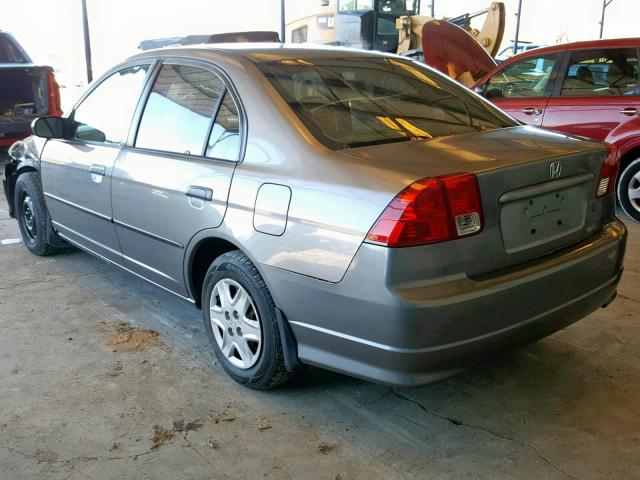 1HGES16335L022119 - 2005 HONDA CIVIC DX V GRAY photo 3