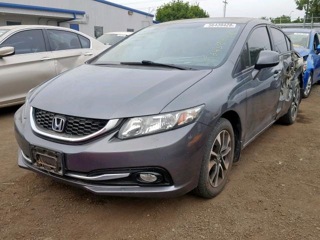 19XFB2F93DE250240 - 2013 HONDA CIVIC EXL GRAY photo 2