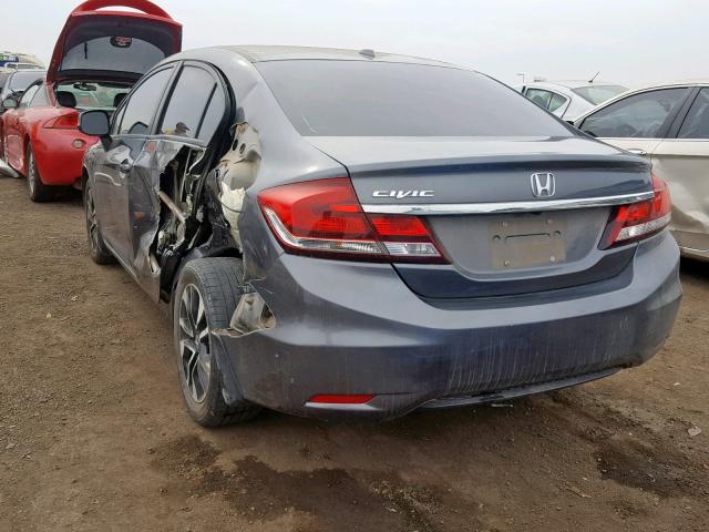 19XFB2F93DE250240 - 2013 HONDA CIVIC EXL GRAY photo 3