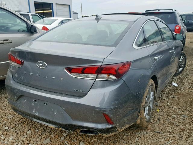 5NPE34AF7JH712372 - 2018 HYUNDAI SONATA SPO GRAY photo 4