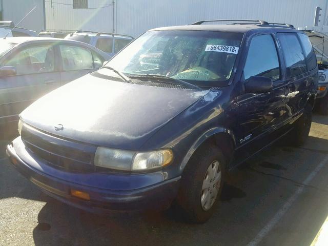 4N2DN11W5PD800272 - 1993 NISSAN QUEST GXE BLUE photo 2