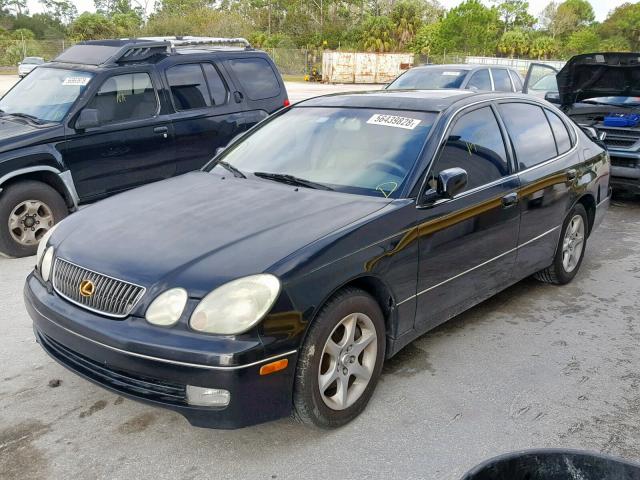 JT8BD69S320153459 - 2002 LEXUS GS 300 BLACK photo 2