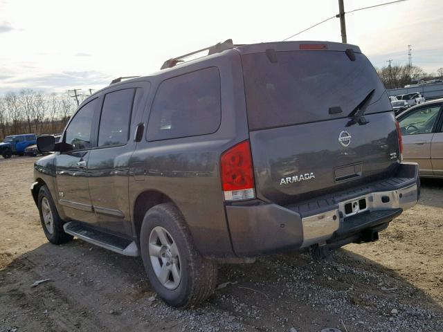 5N1AA08C17N721100 - 2007 NISSAN ARMADA SE CHARCOAL photo 3