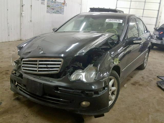 WDBRF92H37F888391 - 2007 MERCEDES-BENZ C 280 4MAT BLACK photo 2