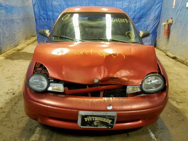 1B3ES47C0WD571904 - 1998 DODGE NEON HIGHL MAROON photo 9