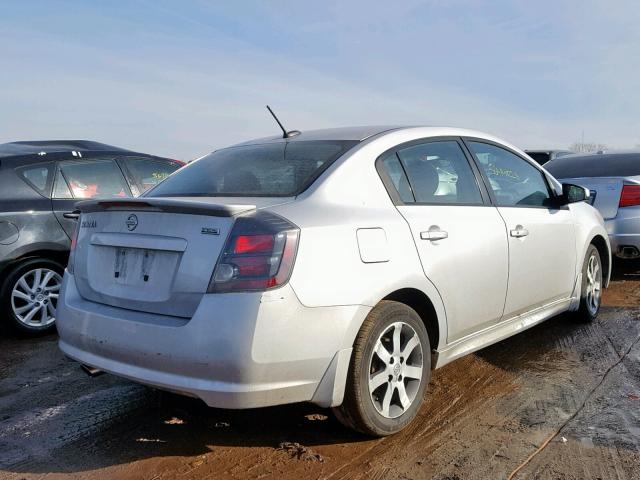 3N1AB6AP8CL765903 - 2012 NISSAN SENTRA 2.0 SILVER photo 4