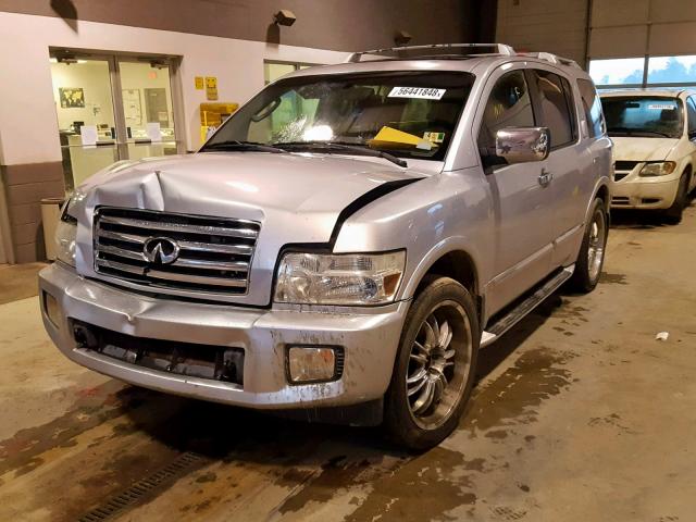 5N3AA08C14N808823 - 2004 INFINITI QX56 SILVER photo 2