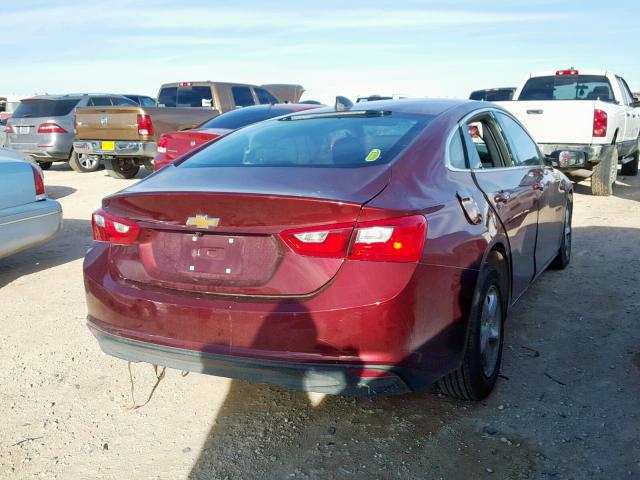 1G1ZB5ST7GF214201 - 2016 CHEVROLET MALIBU LS Bordo foto 4
