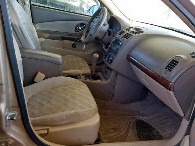 1G1ZT54875F210491 - 2005 CHEVROLET MALIBU LS ოქროსფერი ფოტო 5