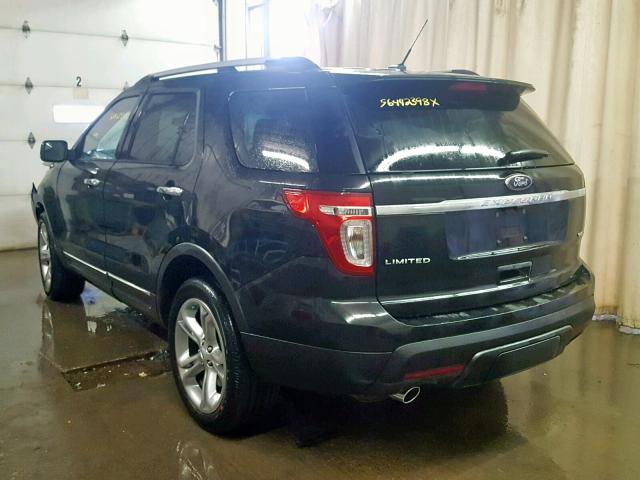 1FM5K8F82FGC50072 - 2015 FORD EXPLORER L BLACK photo 3