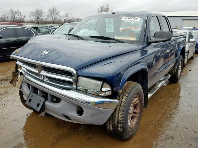 1D7HG48N53S234638 - 2003 DODGE DAKOTA QUA BLUE photo 2